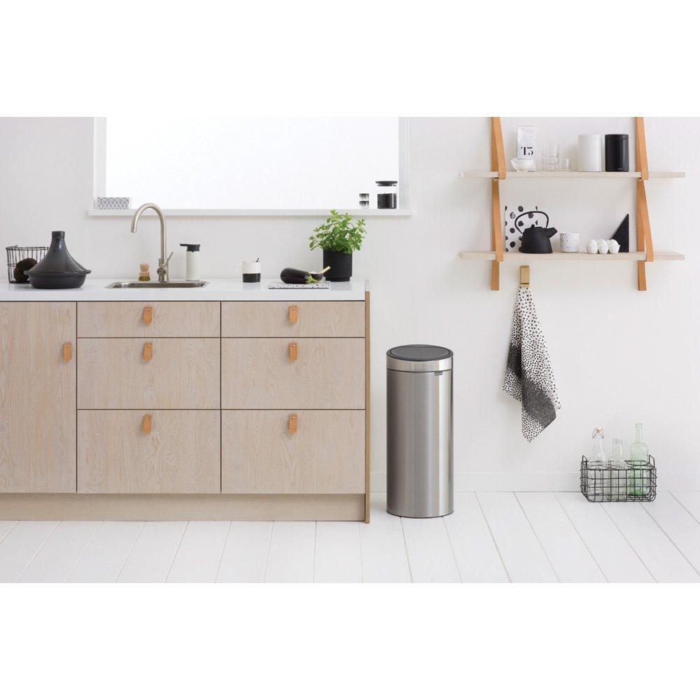 Brabantia Touch Bin afvalemmer 30 ltr. Matt Steel Fingerprint Proof