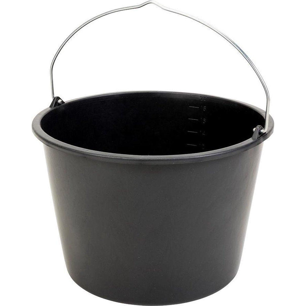 Gripline bouwemmer zwart 20l