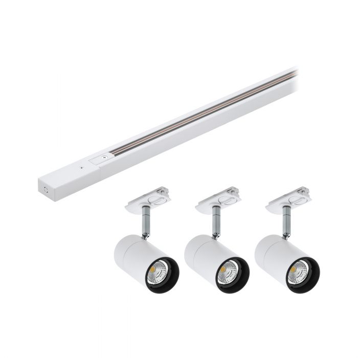 EGLO BASIC TRACK SYSTEM SET/3 LED GU10 3X 99751 + 1M RAIL WIT