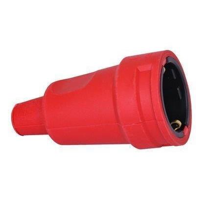 Contrastekker rubber met knikbevestiging rood