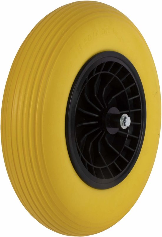 Kruiwagenwiel kunststof anti-lek 400x100 mm