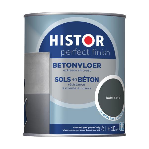 Histor Perfect Finish Lak Betonvloer Dark Grey Zijdeglans 750 ml.