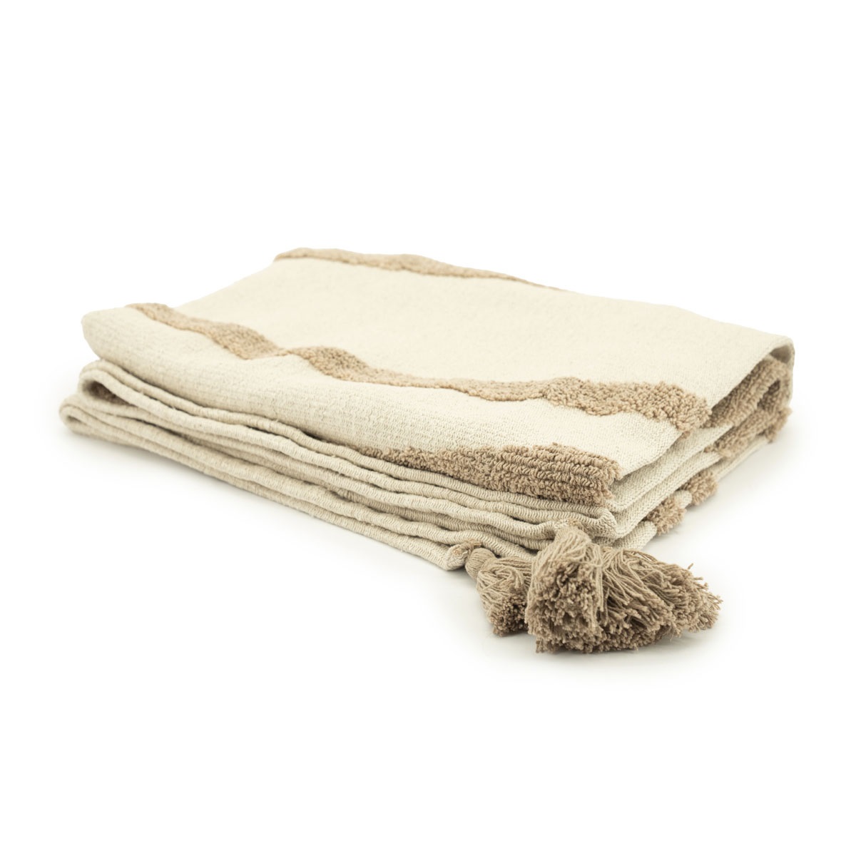 By-Boo plaid Majani taupe B130 × H170 cm