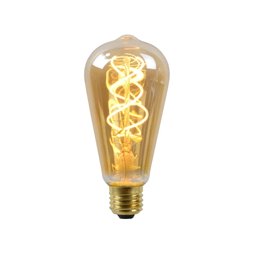 Lucide LED filament lamp Ø6,4cm E27 5W amber dimbaar