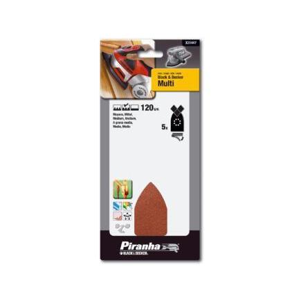 Piranha Multischuurstroken, 170 x 100 mm, K120