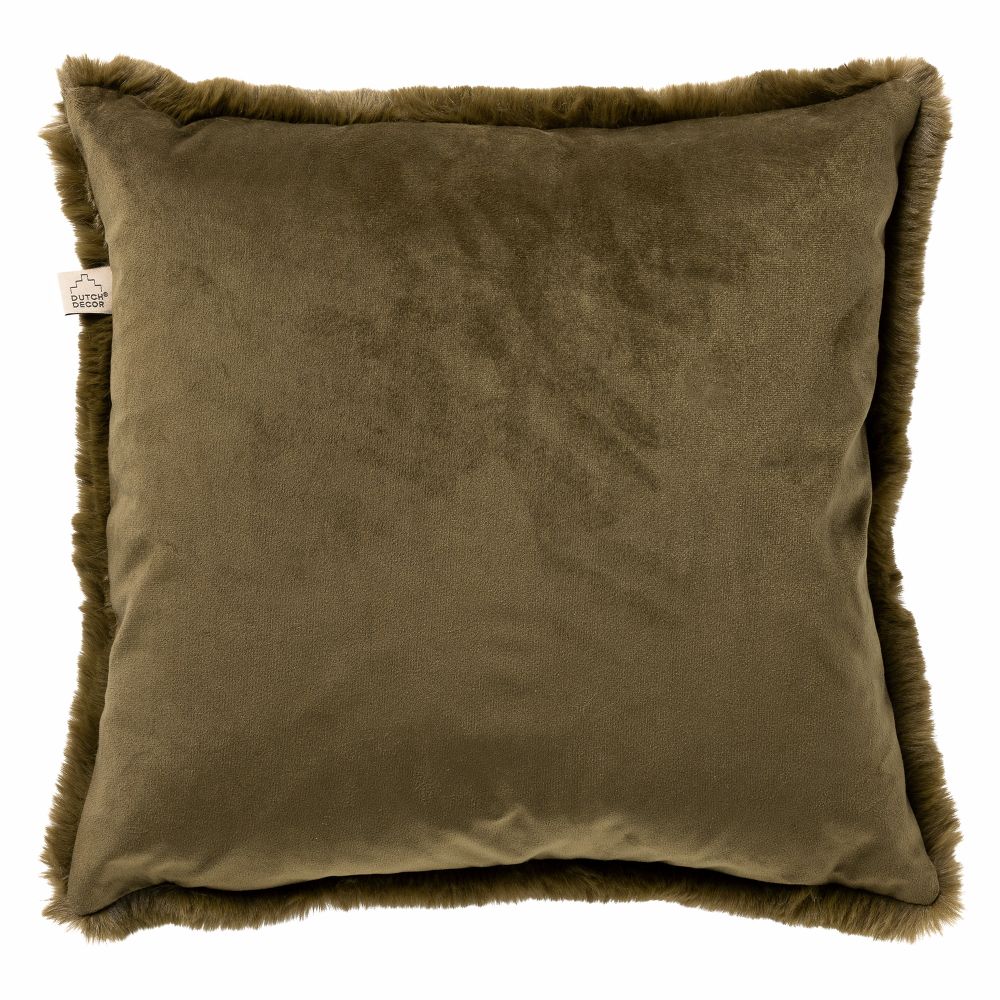 Dutch Decor sierkussen Zaya Military Olive 45×45 cm