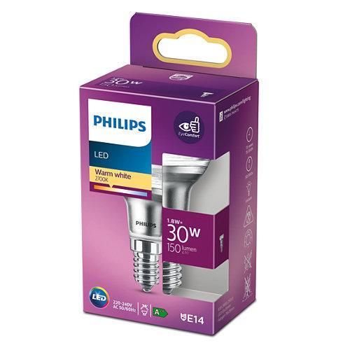 Philips LED reflector E14 1,8W (30W) warm wit