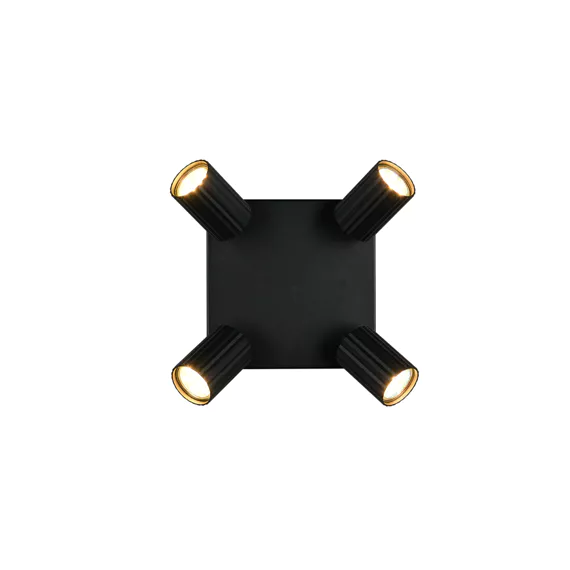 Trio spot Soka 4xGU10 mat zwart
