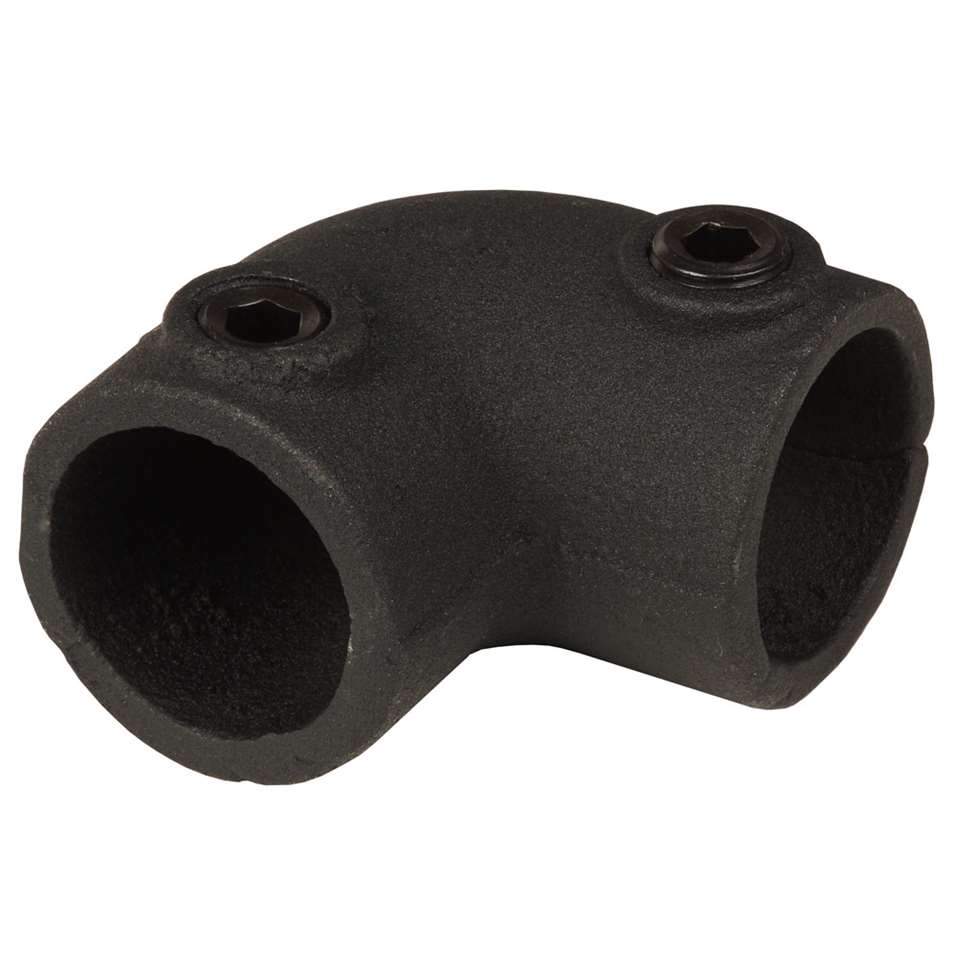 Intensions bocht 90° industrieel zwart mat 28mm 4pp