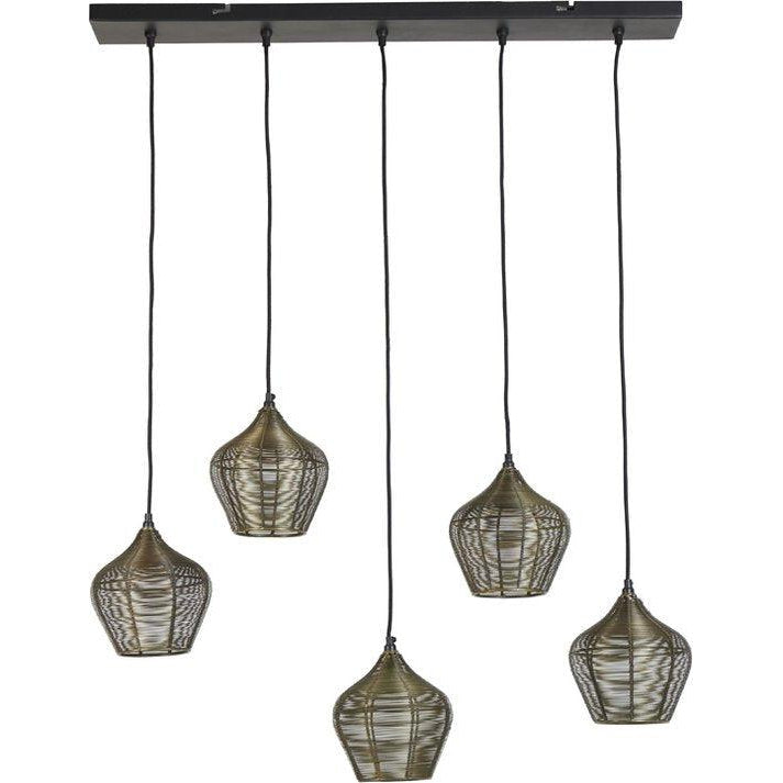 Light & Living hanglamp Alvaro 5-lichts brons