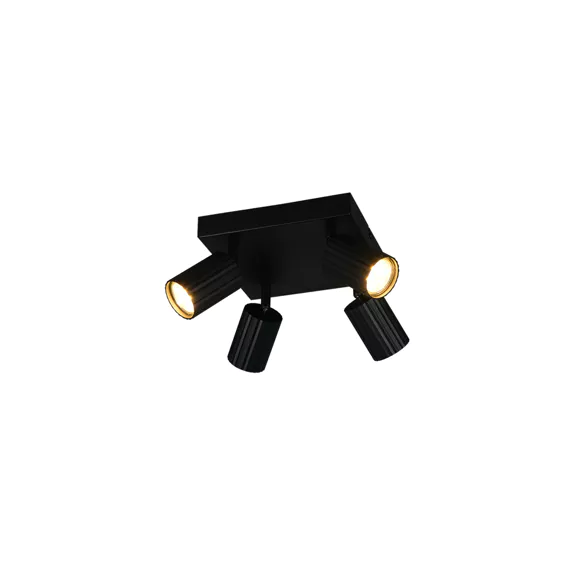 Trio spot Soka 4xGU10 mat zwart