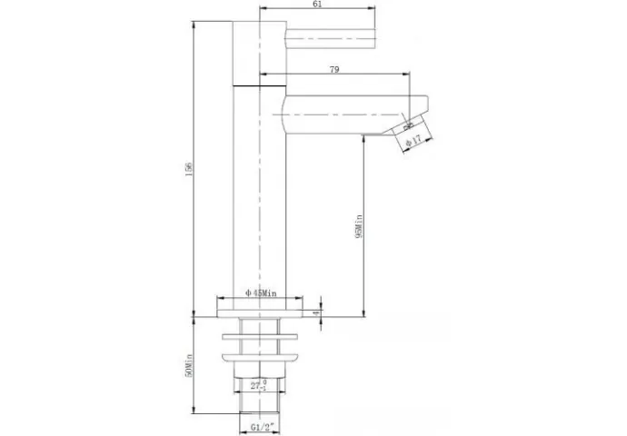 Wiesbaden Amador fonteinkraan XL 1/2'' geborsteld staal