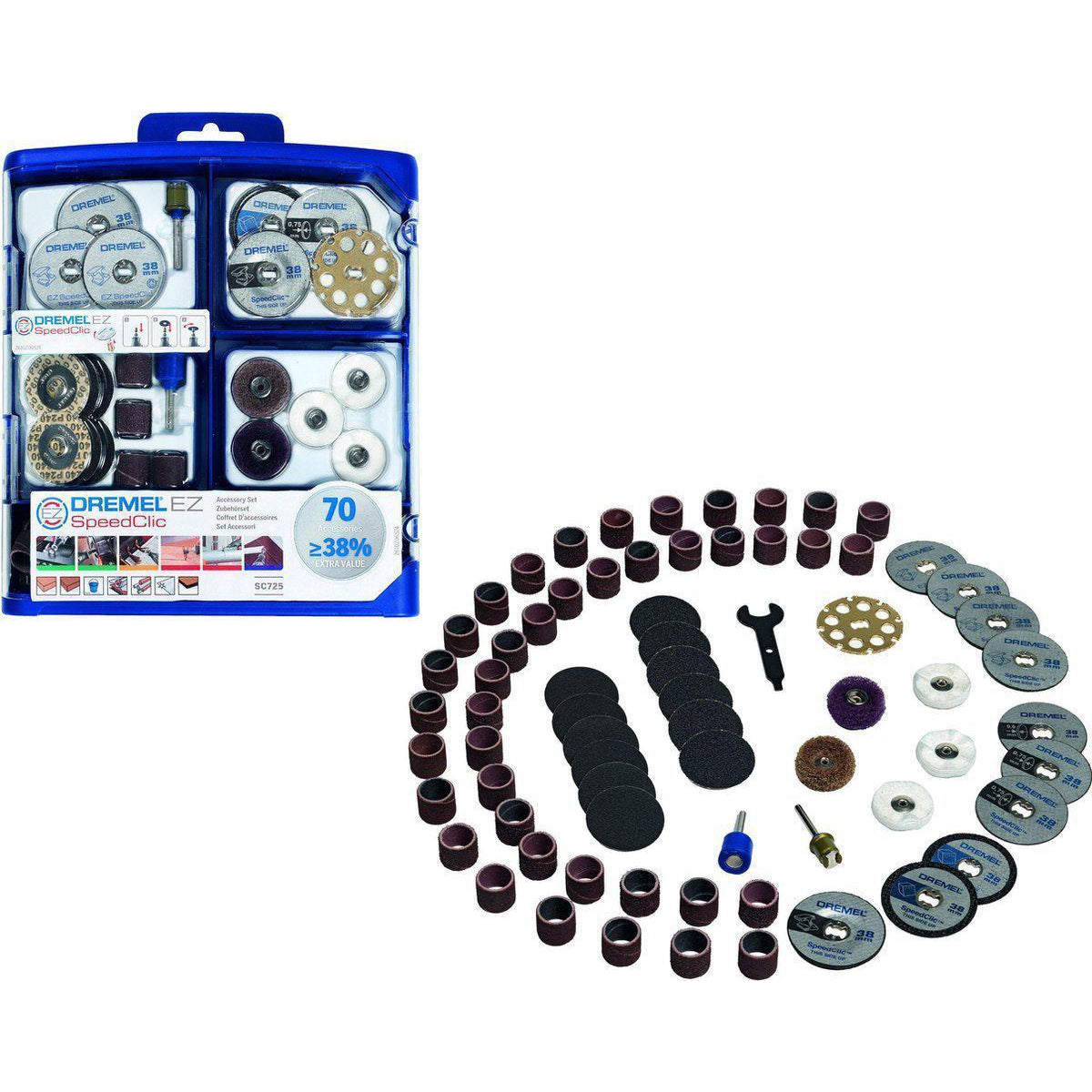 Dremel E725JA 70-delige multifunctionele EZ SpeedClic accessoire set