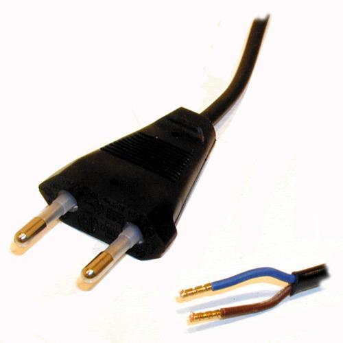 Aansluitsnoer EURO 2x0.75 mm. 1.5 meter