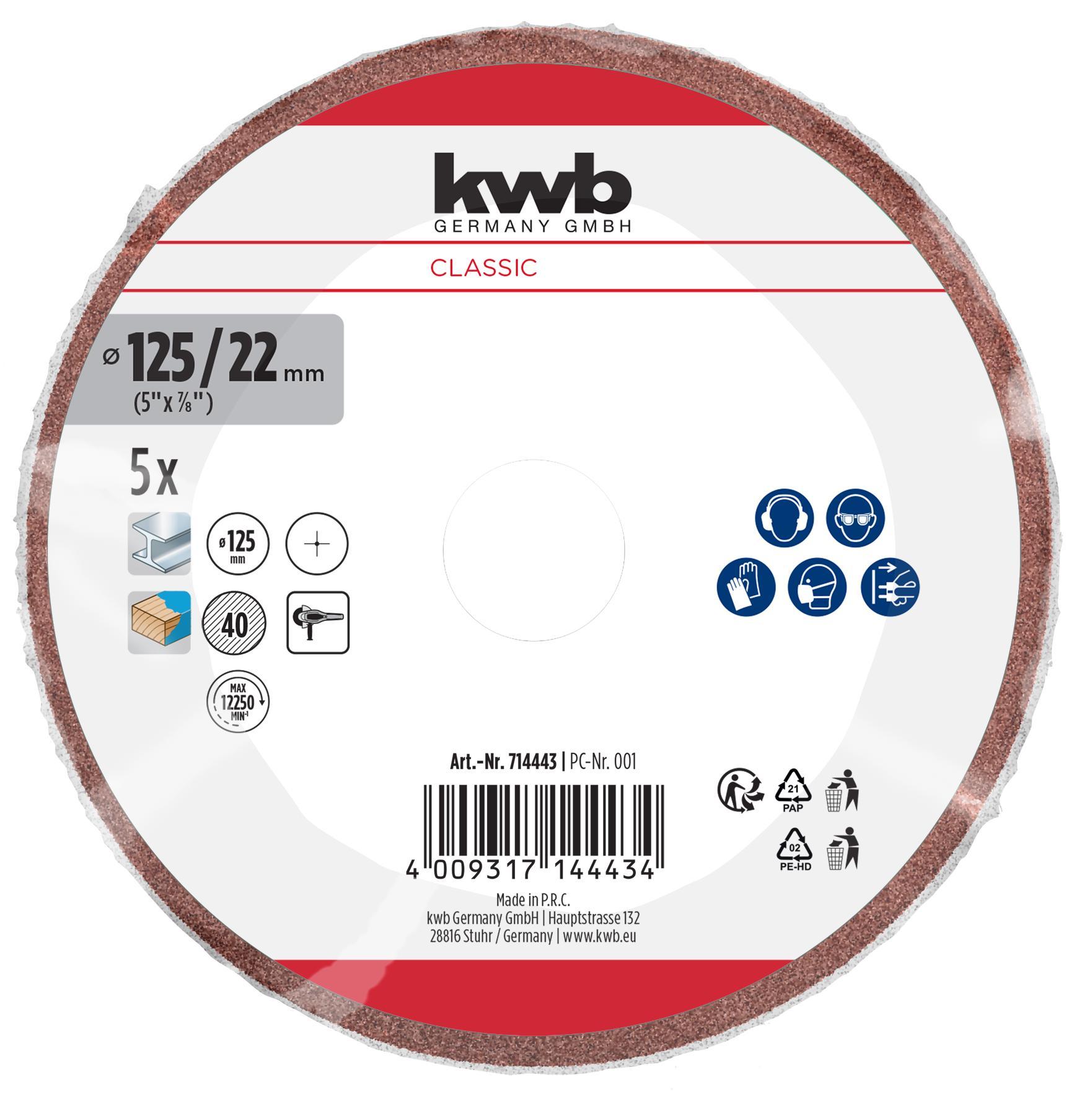 KWB Schuurschijf 125 mm K40