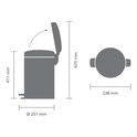 Brabantia NewIcon pedaalemmer 12 ltr. Platinum