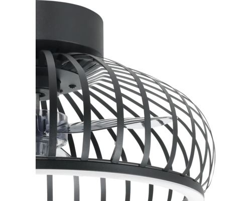 Eglo plafondventilator Mogano met LED verlichting Ø42,8x22,5cm zwart