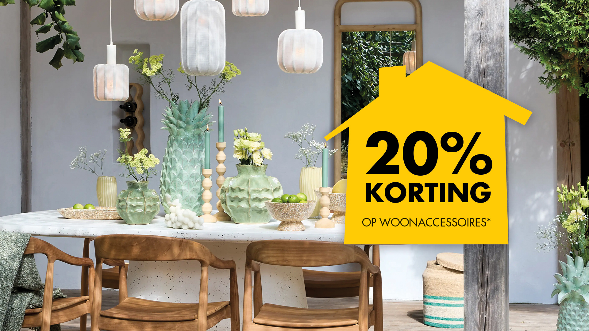 20% korting op woonaccessoires 