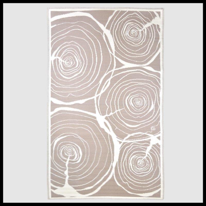 Esschert Design Tuintapijt jaarringen L 240x170,5 cm.