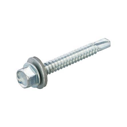 Dak & Gevel montageschroef zelfb. VZ 6K SW-10 voor staal 6.3x38 (100)