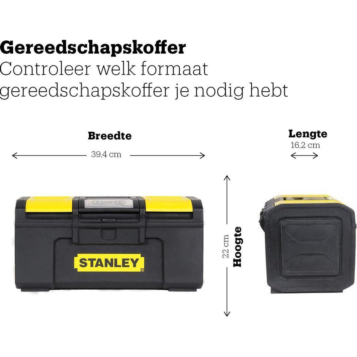 "VLP Stanley gereedschapskoffer 16"" met automatische vergrendeling"