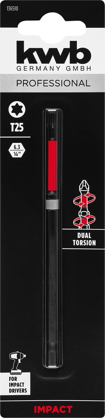 KWB Double Torsion Bits T25 120 mm - 2 stuks