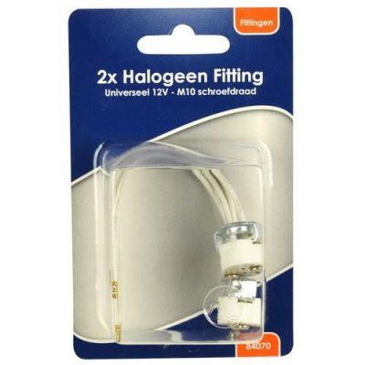 2x halogee fitting 12V + M10 schroe