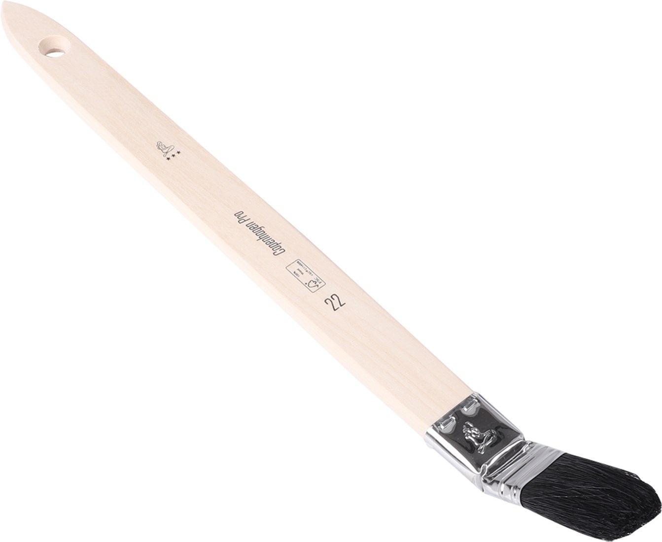 Copenhagen Pro lyonse penseel gebogen zwart chinees varkenshaar maat 22