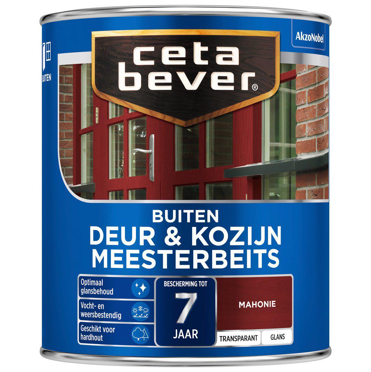 Ceta Bever Deur & Kozijn meesterbeits transparant glans 045 maho 750 ml.