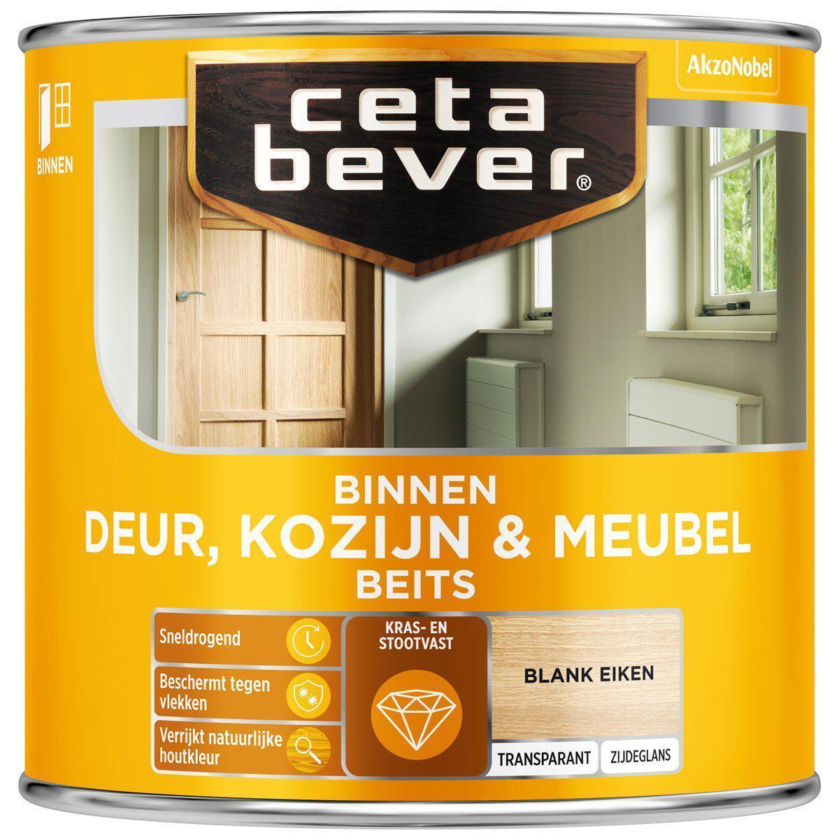 Ceta Bever Deur & Kozijn binnenbeits transparant 0104 blank eiken 250 ml.
