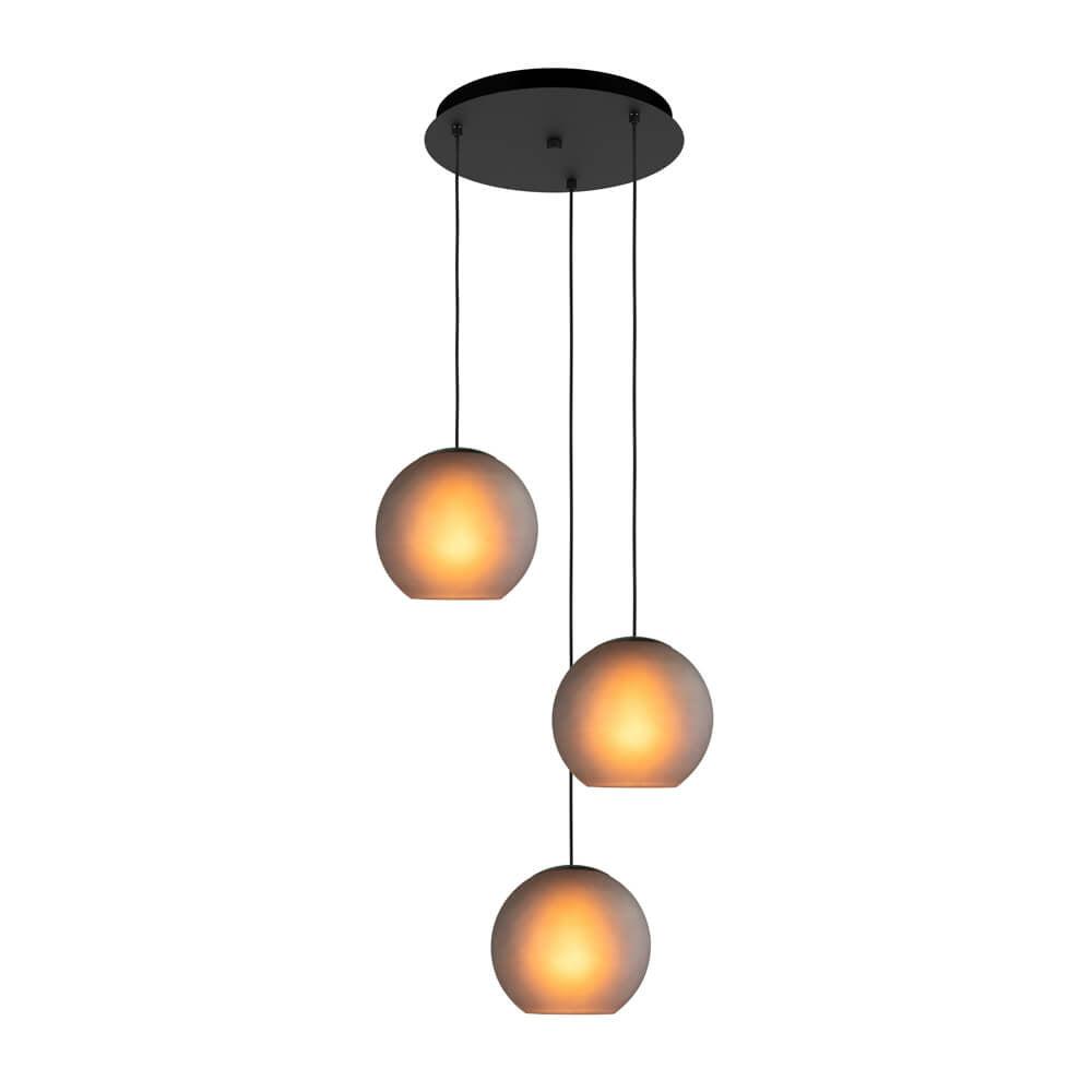 Eglo Arangona hanglamp rond 3x E27 zwart/frosted