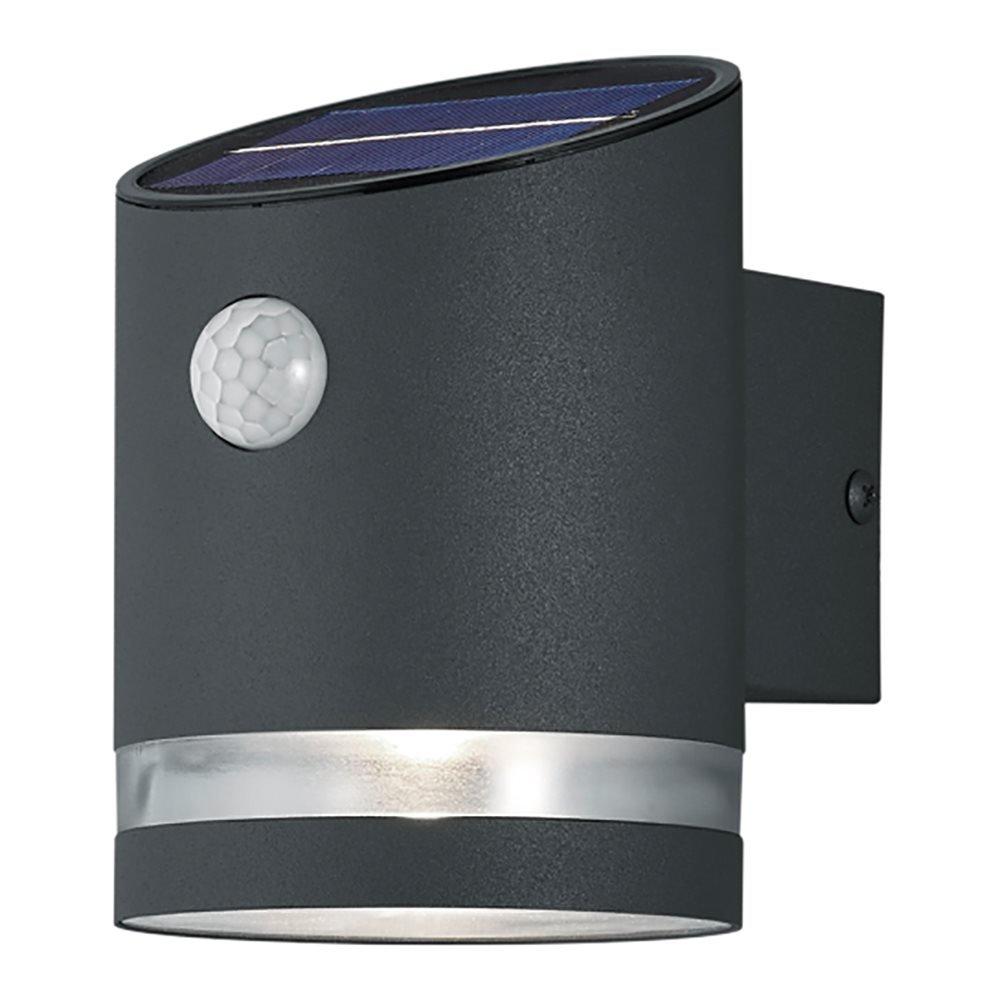 Trio wandlamp Salta solar met bewegingssensor antraciet