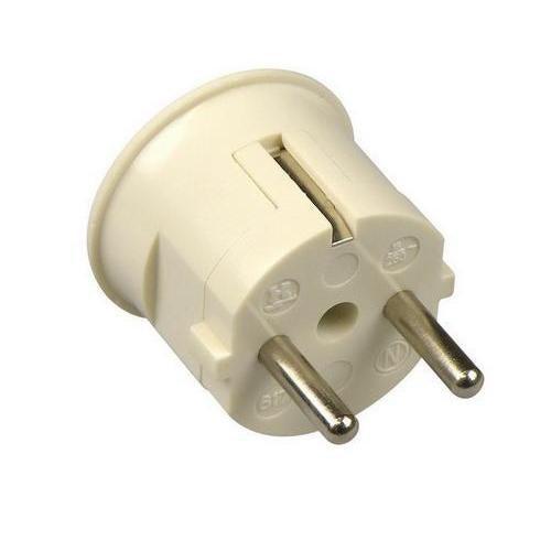 Stekker haaks met RA wit + ean