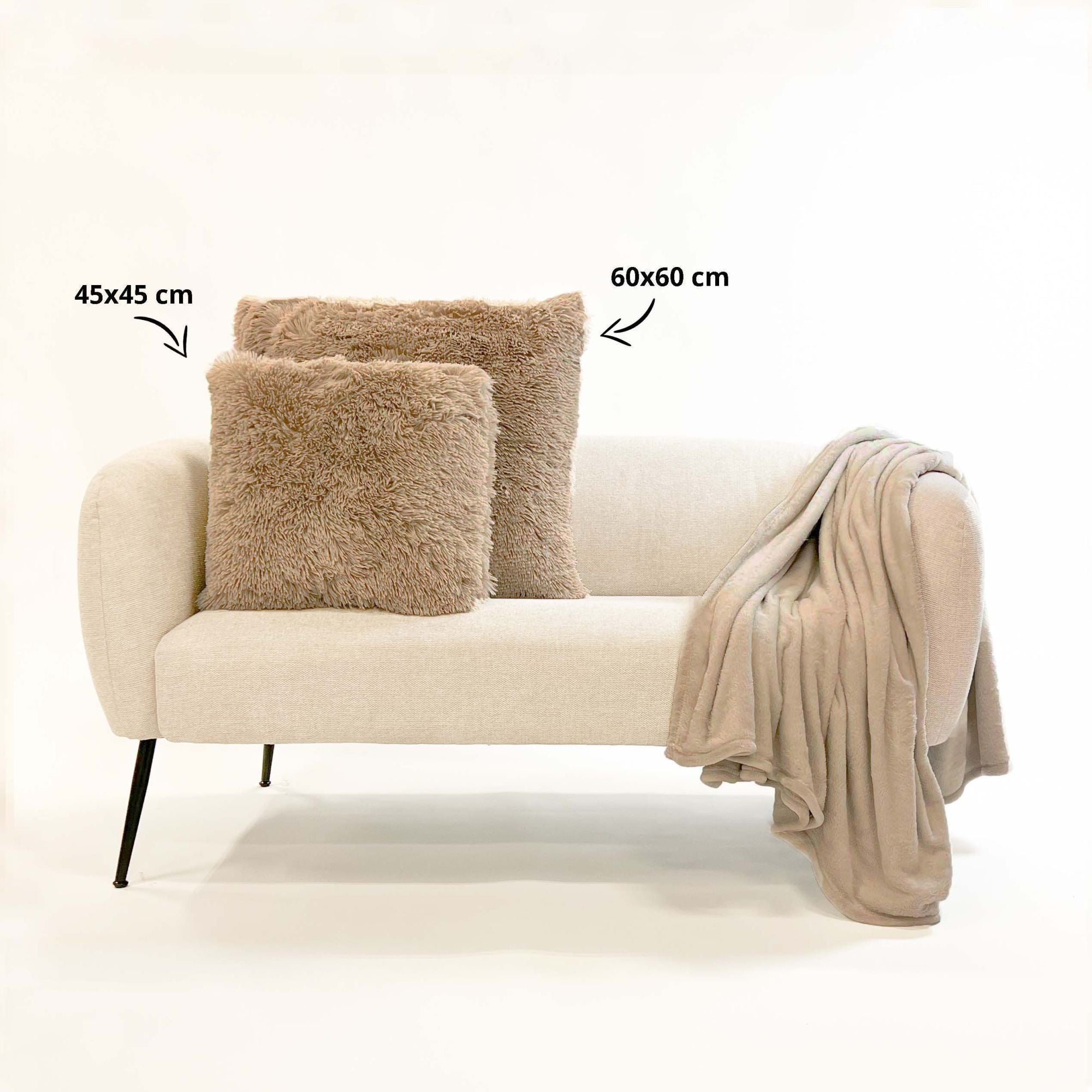 Dutch Decor sierkussen Fluffy Pumice Stone 60×60 cm