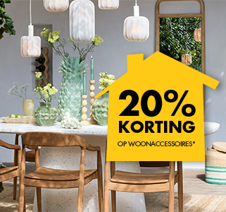 20% korting op woonaccessoires 