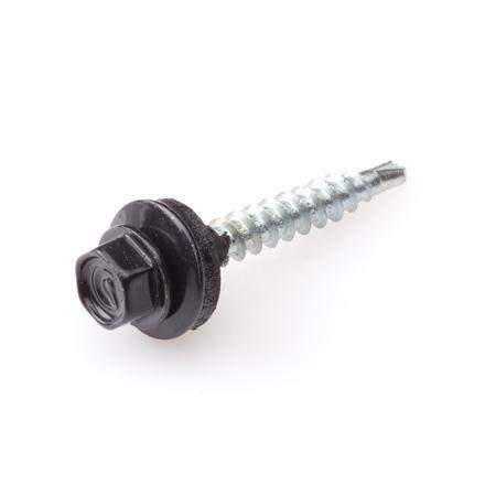 Dak & Gevel profielplaatschroef VZ zwart RAL9005 4.9x35 (50)