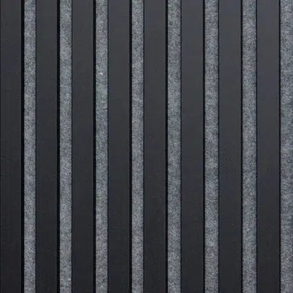 Decowall akoestisch zwart 260x30cm - 2 stuks