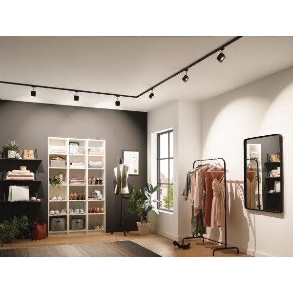 Paulmann URail systeem rail 1mtr. zwart mat 230V metaal