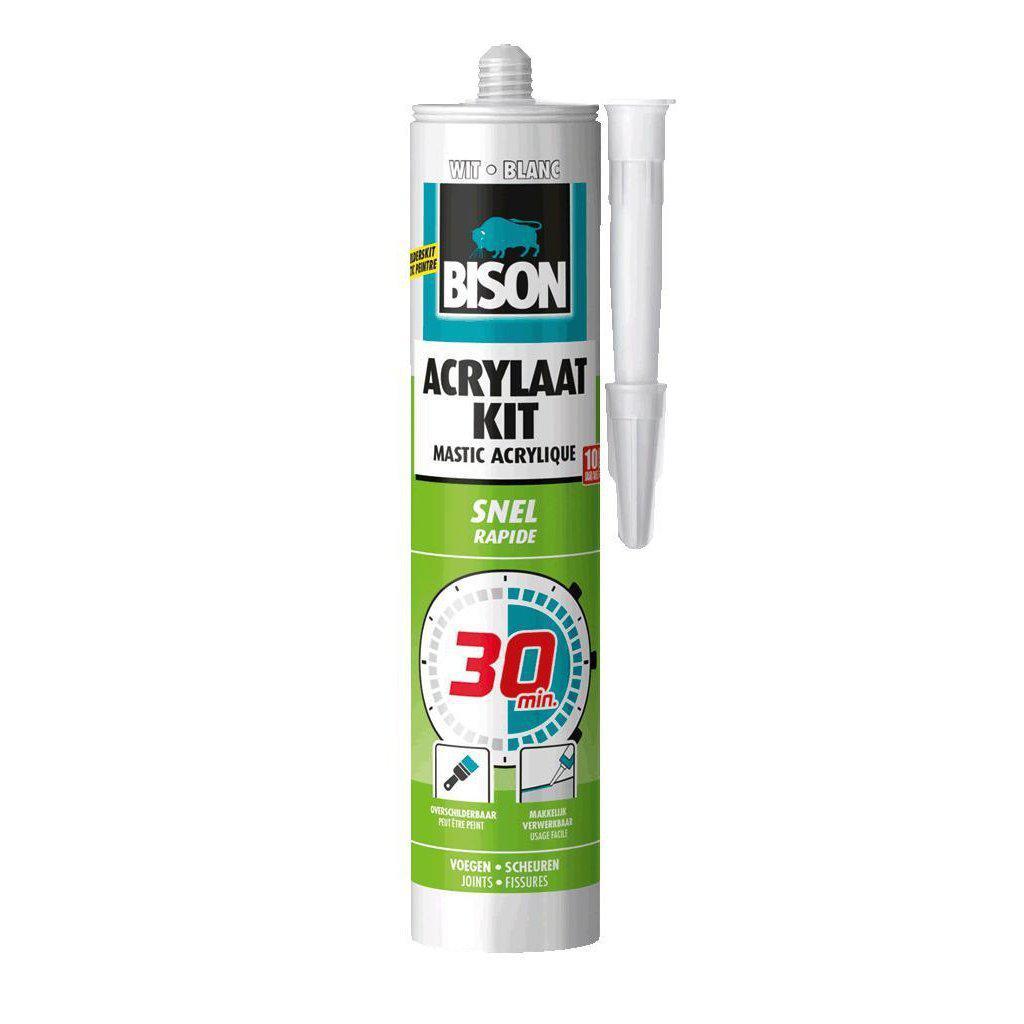 Bison acrylaatkit 30 min. 310 ml. wit