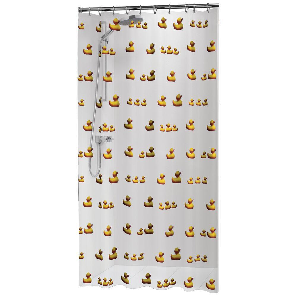 Sealskin Duckling douchegordijn Peva 180x200 geel