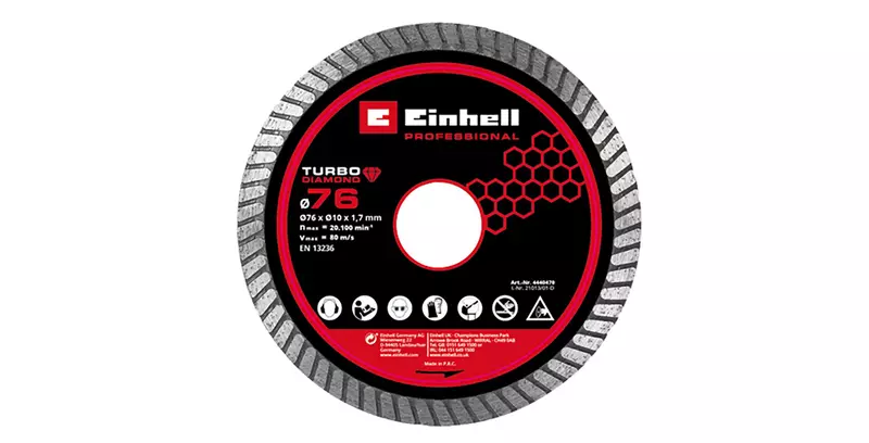 Einhell Diamantslijpschijf 76 x 10 x 1,7 mm