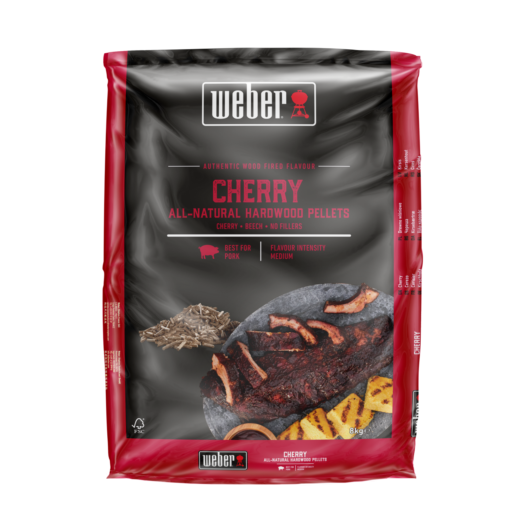 Weber Wood Pellets Cherry, 8 kg zak