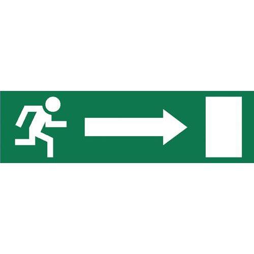 Nood Uitgang Sticker Rechtsaf