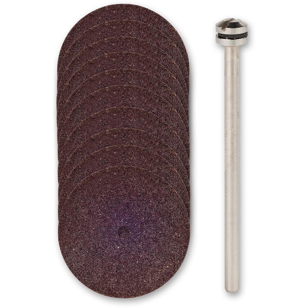 Proxxon Set doorslijpschijven Ø 22 mm, 10 st. + houder