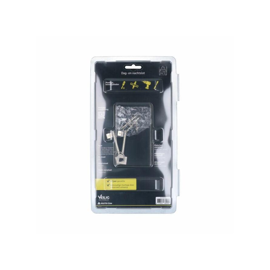 VEILIG BP BSW 12 DNSL 50 55 174 R20-3 31 L/R binnendeurslot SL 55 afger. voorpl. wit gelakt incl. 2 sleutels draair. 1,2,3,4