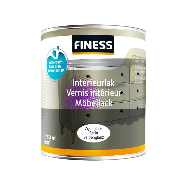 Finess Interieurlak zijdeglans acryl binnen kleurloos 250ml