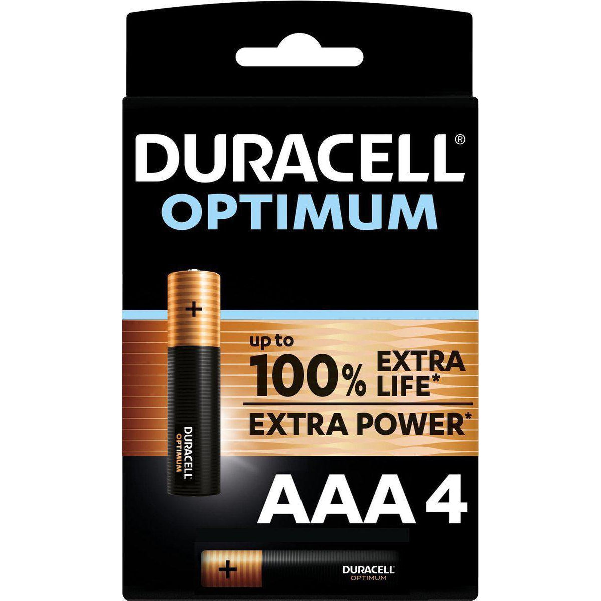 Duracell Optimum Alkaline AAA (4 stuks) (LR03)