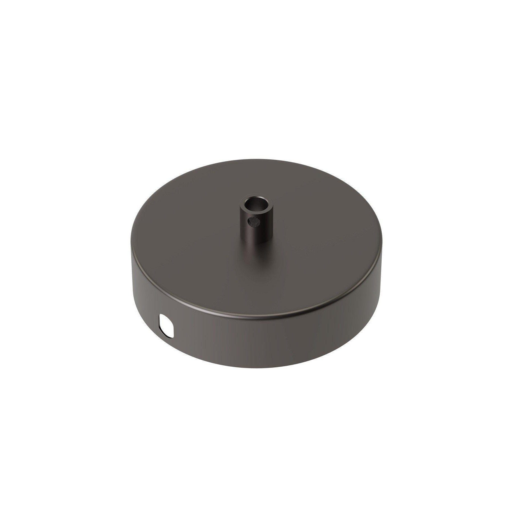 Calex metalen plafondplaat 100mm 1 gat, matt pearl black