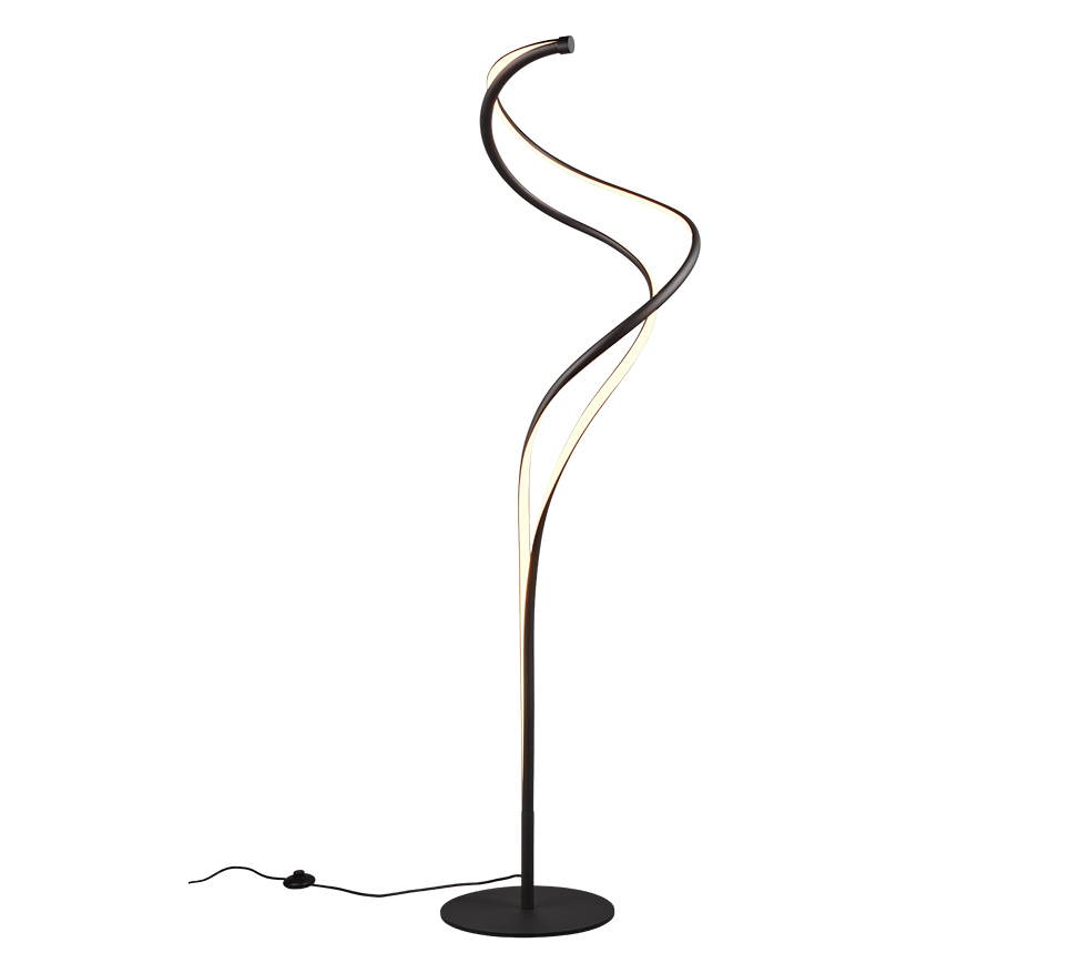 Trio vloerlamp NALA mat zwart met sensordimmer