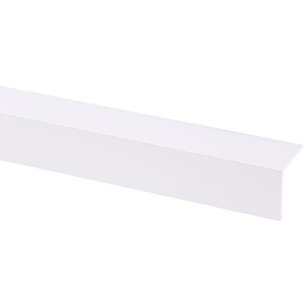 Hoekprofiel kunststof 30x30mm wit 260 cm.